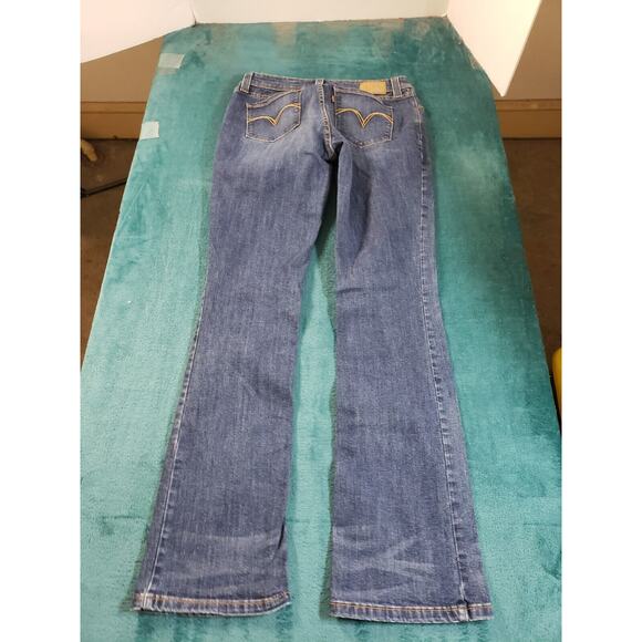 Levis Jeans Sz 11 Womens Blue Pants Stretch Bold Curve Low Rise Bootcut Skinny - Picture 11 of 14